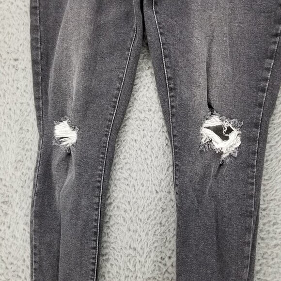 Levi's Jeans Womens 32 Black 711 Distressed Skinny Stretch Denim - Picture 3 of 14